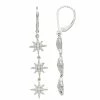 Simply Vera Vera Wang Sterling Silver 1/4 Carat T.W. Diamond 3-Star Leverback Earrings -Simply Vera Vera Wang Shop 4291527