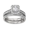Simply Vera Vera Wang 14k White Gold 3/4 Carat T.W. Diamond Engagement Ring Set -Simply Vera Vera Wang Shop 4323301