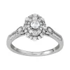 Simply Vera Vera Wang 14k White Gold 1/2 Carat T.W. Diamond Double Halo Engagement Ring -Simply Vera Vera Wang Shop 4323459