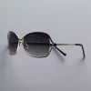 Women's Simply Vera Vera Wang Just Married Large Metal Square Lens Sunglasses -Simply Vera Vera Wang Shop 4342916 Silver Black Smoke