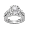 Simply Vera Vera Wang 14k White Gold 1 1/3 Carat T.W. Diamond Engagement Ring Set -Simply Vera Vera Wang Shop 4378611
