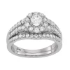 Simply Vera Vera Wang 14k White Gold 1 1/4 Carat T.W. Diamond Engagement Ring Set -Simply Vera Vera Wang Shop 4378613
