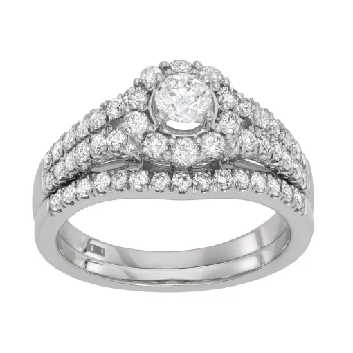 Simply Vera Vera Wang 14k White Gold 1 1/4 Carat T.W. Diamond Engagement Ring Set -Simply Vera Vera Wang Shop 4378613