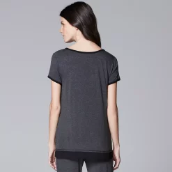 Women's Simply Vera Vera Wang Basic Luxury Pajama Sleep Top -Simply Vera Vera Wang Shop 4780285 ALT