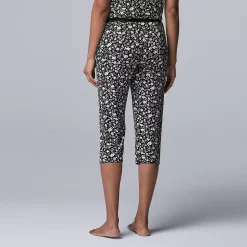 Women's Simply Vera Vera Wang Basic Luxury Pajama Capri Pants -Simply Vera Vera Wang Shop 4780288 ALT