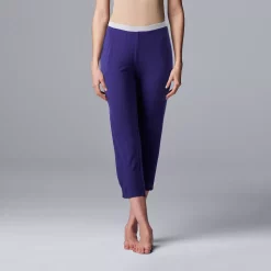 Women's Simply Vera Vera Wang Basic Luxury Pajama Capri Pants -Simply Vera Vera Wang Shop 4780288 Navy