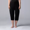Plus Size Simply Vera Vera Wang Basic Luxury Pajama Capri Pants -Simply Vera Vera Wang Shop 4780289 Black