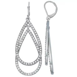 Simply Vera Vera Wang Layered Teardrop Earrings -Simply Vera Vera Wang Shop 4806445 Silver Tone