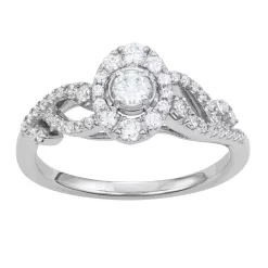 Simply Vera Vera Wang 14k White Gold 1/2 Carat T.W. Diamond Engagement Ring