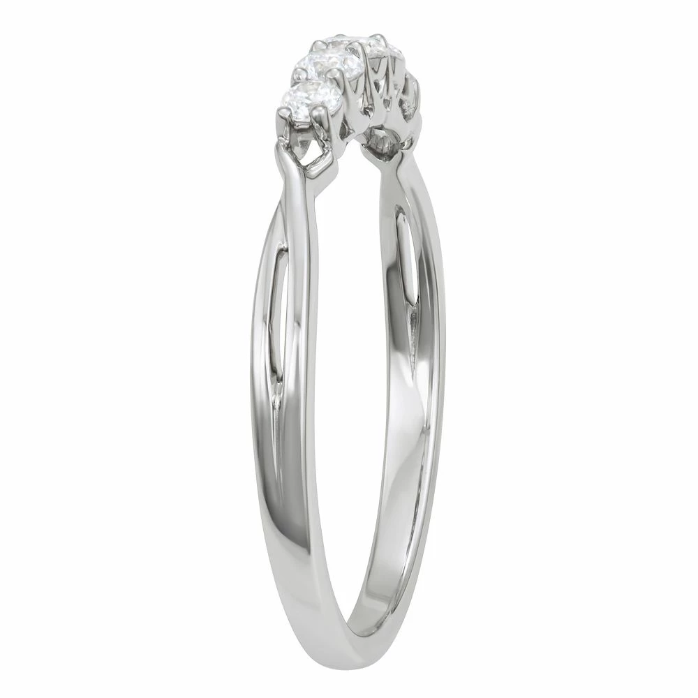 Simply Vera Vera Wang 14k White Gold 1/4 Carat T.W. Diamond 5-Stone Ring 4 Simply Vera Vera Wang 14k White Gold 1/4 Carat T.W. Diamond 5-Stone Ring - Image 2