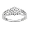 Simply Vera Vera Wang Sterling Silver 1/3 Carat T.W. Diamond Cluster Ring -Simply Vera Vera Wang Shop 4815756