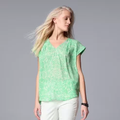 Women's Simply Vera Vera Wang V-Neck Top -Simply Vera Vera Wang Shop 4826767 Gothic Lace F