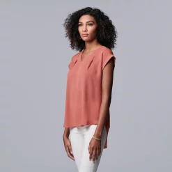 Women's Simply Vera Vera Wang V-Neck Top -Simply Vera Vera Wang Shop 4826767 Shabby Rose