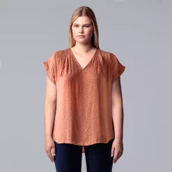 Plus Size Simply Vera Vera Wang Dolman Popover Top -Simply Vera Vera Wang Shop 4852066 Aspire Mauve