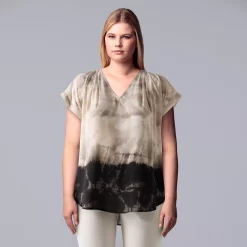 Plus Size Simply Vera Vera Wang Dolman Popover Top -Simply Vera Vera Wang Shop 4852066 Summer Dip Dye