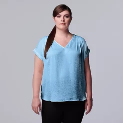 Plus Size Simply Vera Vera Wang Dolman Popover Top