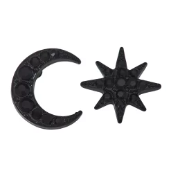 Simply Vera Vera Wang Moon & Star Mismatched Stud Earrings -Simply Vera Vera Wang Shop 4891294 Jet Tone
