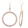 Simply Vera Vera Wang Gold-Tone Pave Hoop Drop Earrings