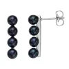 Simply Vera Vera Wang Sterling Silver Dyed Black Freshwater Cultured Pearl Stud Earrings -Simply Vera Vera Wang Shop 4978086