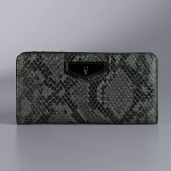 Simply Vera Vera Wang Vivian RFID-Blocking Wallet -Simply Vera Vera Wang Shop 4998848 Gray Snake
