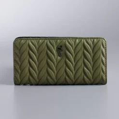 Simply Vera Vera Wang Vivian RFID-Blocking Wallet -Simply Vera Vera Wang Shop 4998848 Ruched Winter Moss