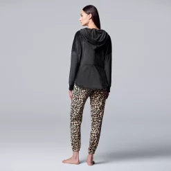 Petite Simply Vera Vera Wang Velour Hooded Pajama Top and Banded Bottom Pajama Pants Sleep Set 9 Petite Simply Vera Vera Wang Velour Hooded Pajama Top and Banded Bottom Pajama Pants Sleep Set -Simply Vera Vera Wang Shop 5005147 ALT