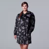 Plus Size Simply Vera Vera Wang Velour Long Sleeve Hooded Sleepshirt -Simply Vera Vera Wang Shop 5005151 Black Floral