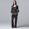 Women's Simply Vera Vera Wang 3/4 Sleeve Pajama Top & Pajama Pants Set