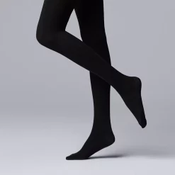 Women's Simply Vera Vera Wang Cable Knit Fleece Lined Tights -Simply Vera Vera Wang Shop 5069063 ALT