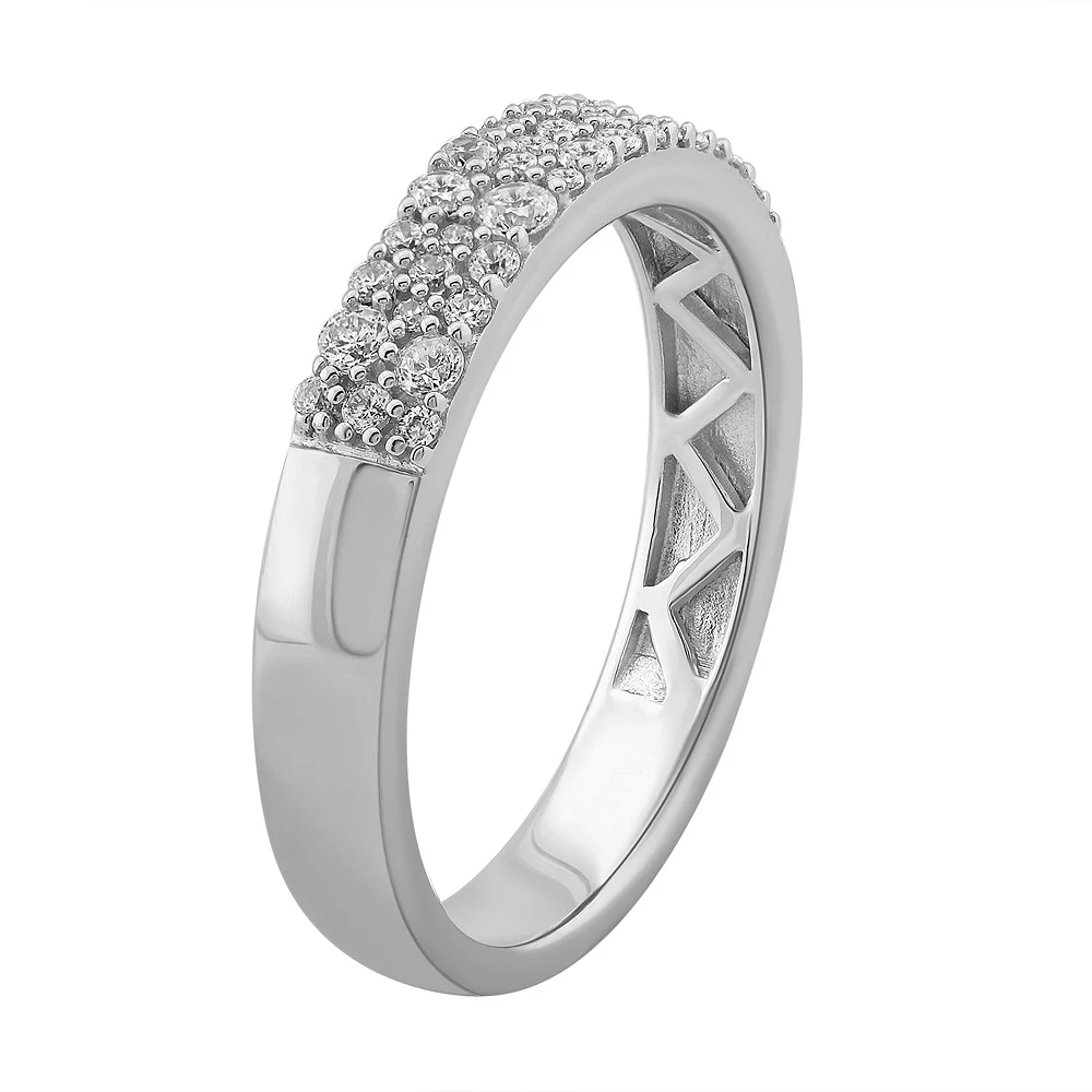 Simply Vera Vera Wang 14k White Gold 1/3 Carat T.W. Diamond Pave Ring 4 Simply Vera Vera Wang 14k White Gold 1/3 Carat T.W. Diamond Pave Ring - Image 2