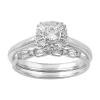 Simply Vera Vera Wang 14k White Gold 1/2 Carat T.W. Round & Baguette Cut Diamond Cluster Engagement Ring Set -Simply Vera Vera Wang Shop 5115285
