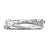 Simply Vera Vera Wang 14k White Gold 1/4 Carat T.W. Round & Baguette Cut Diamond Crossover Anniversary Ring 2 Simply Vera Vera Wang 14k White Gold 1/4 Carat T.W. Round & Baguette Cut Diamond Crossover Anniversary Ring -Simply Vera Vera Wang Shop 5115292