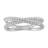 Simply Vera Vera Wang 14k White Gold 1/2 Carat T.W. Diamond Crossover Fashion Ring -Simply Vera Vera Wang Shop 5115297