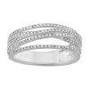 Simply Vera Vera Wang 14k White Gold 1/2 Carat T.W. Diamond Crossover Anniversary Ring -Simply Vera Vera Wang Shop 5115308