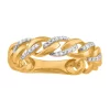 Simply Vera Vera Wang 14k Gold 1/10 Carat T.W. Diamond Cable Link Ring -Simply Vera Vera Wang Shop 5115349