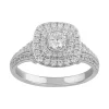 Simply Vera Vera Wang 14k White Gold 3/4 Carat T.W. Diamond Cushion Halo Engagement Ring -Simply Vera Vera Wang Shop 5115381