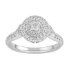 Simply Vera Vera Wang 14k White Gold 1/2 Carat T.W. Diamond Halo Engagement Ring -Simply Vera Vera Wang Shop 5115387