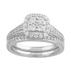 Simply Vera Vera Wang 14k White Gold 3/4 Carat T.W. Diamond Cluster Engagement Ring Set -Simply Vera Vera Wang Shop 5115388