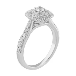 Simply Vera Vera Wang 14k White Gold 3/4 Carat T.W. Diamond Cushion Halo Engagement Ring -Simply Vera Vera Wang Shop 5115391 ALT