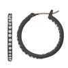 Simply Vera Vera Wang Black Simulated Crystal Hoop Earrings