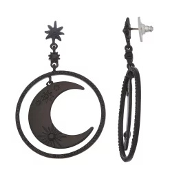 Simply Vera Vera Wang Moon & Star Orbital Drop Earrings -Simply Vera Vera Wang Shop 5211061 Jet Tone