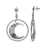 Simply Vera Vera Wang Moon & Star Orbital Drop Earrings -Simply Vera Vera Wang Shop 5211061 Silver Tone