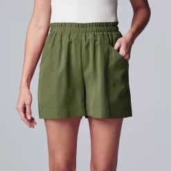 Simply Vera Vera Wang Shop 16 Petite Simply Vera Vera Wang High-Waist Soft Shorts