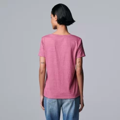 Women's Simply Vera Vera Wang Relaxed Fit Textured Tee -Simply Vera Vera Wang Shop 5239292 ALT