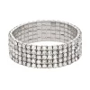 Simply Vera Vera Wang Silver Tone Simulated Crystal Wide Stretch Bracelet -Simply Vera Vera Wang Shop 5256789