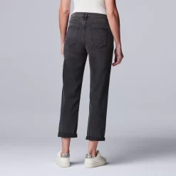 Women's Simply Vera Vera Wang Relaxed Boyfriend Jean Capri -Simply Vera Vera Wang Shop 5257118 ALT