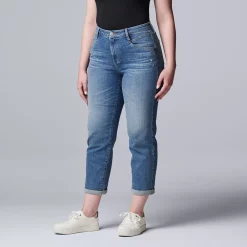 Women's Simply Vera Vera Wang Relaxed Boyfriend Jean Capri -Simply Vera Vera Wang Shop 5257118 Cerritos