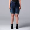 Plus Size Simply Vera Vera Wang High-Waisted 7-in. Denim Shorts -Simply Vera Vera Wang Shop 5278260 Payton