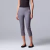 Women's Simply Vera Vera Wang Simply Modern Capri Pants -Simply Vera Vera Wang Shop 5514566 Metallic Pewter
