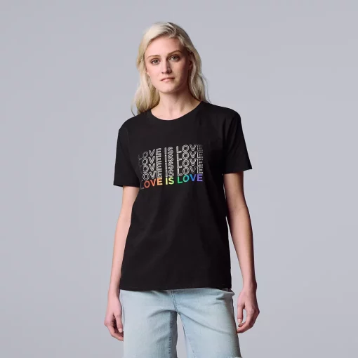 Women's Simply Vera Vera Wang Pride Tee -Simply Vera Vera Wang Shop 5518302 Love Is Love